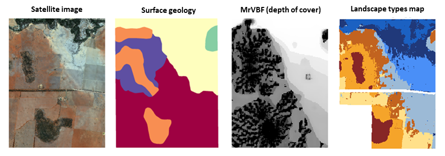 Regolith depth variation example